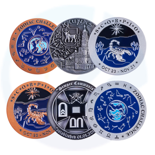 benutzerdefinierte Kunst & sammelbare Verwendung Europa Regionales Merkmal geprägtes Qualitätsrillnöte Bi-Metal-Token-Münzen
