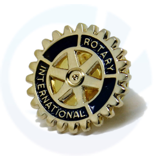 Custom Metal Wholesale International DREHS TIFT Weicher Emaille Rotary Club Abzeichen Pin