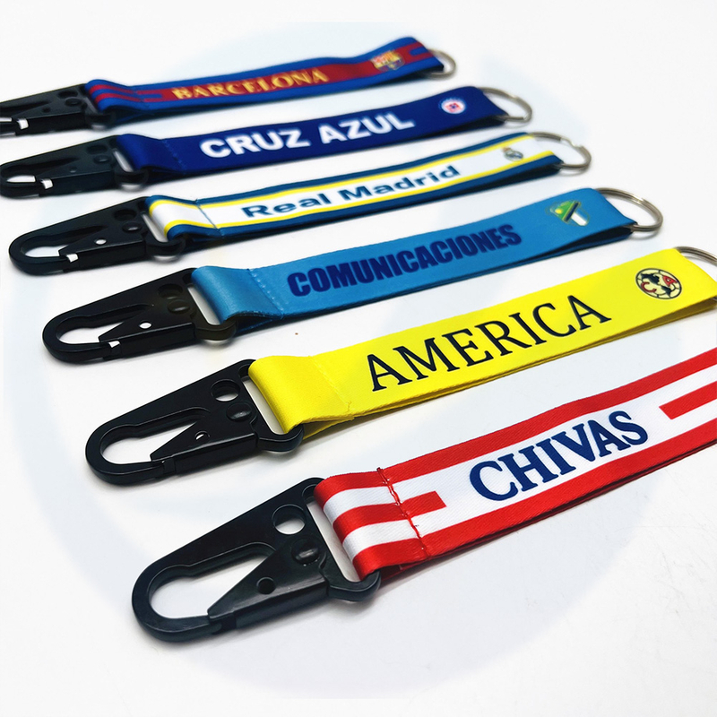 Großhandel Polyesterdruck Ihr Logo Sublimation Handgelenk Schlüsselbund Benutzerdefinierte Lanyard