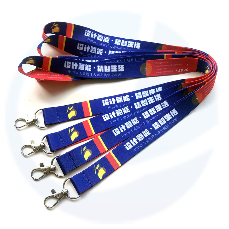 Sublimation Langheizte Übertragung gedruckter hochwertiger Hals Polyester Custom Lanyard