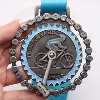 Stellen Sie die maßgefertigte Kreativdesign -Medaille -Fahrradmedaille für die maßgeschneiderte Rennrad -Bike -Spielmedaille her