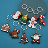Custom Christmas Cartoon Keychain süße Santa PVC -Werbeschlüsselanhänger Weihnachtsgeschenkanhänger