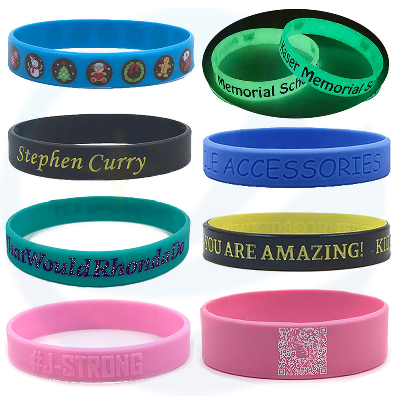 Machen Sie Ihre eigenen Gummi -Armbandbänder mit Meldung oder Logo Custom Silicon -Armbändern und personalisiertes Handgelenkband Gummiarmband