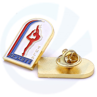 Kein MOQ Gold Plated Metal Brosche Pin Customized Hut Pin Weiche Emaille Sport Dance Graduation Emaille Pins Custom