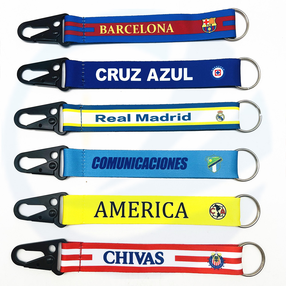 Lanyards Hersteller Großhandel personalisierte Sublimation Polyester Custom Short Keychain Custom Lanyard