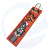 Benutzerdefinierte gewebte Logo -Jet -Tag -Schlüsselkette Sublimation Fabric Keychain Motorradautos Anime -Schlüssel -Tags