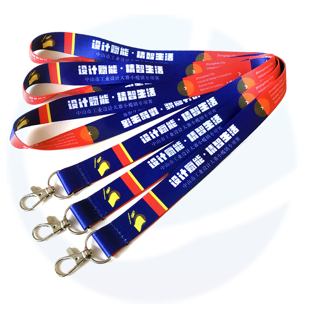 Sublimation Langheizte Übertragung gedruckter hochwertiger Hals Polyester Custom Lanyard