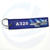 Benutzerdefinierte Airbus -Schlüsselring A320 Stickerei Schlüsselbundschlüssel Tag Polyester Stickerei Keychain