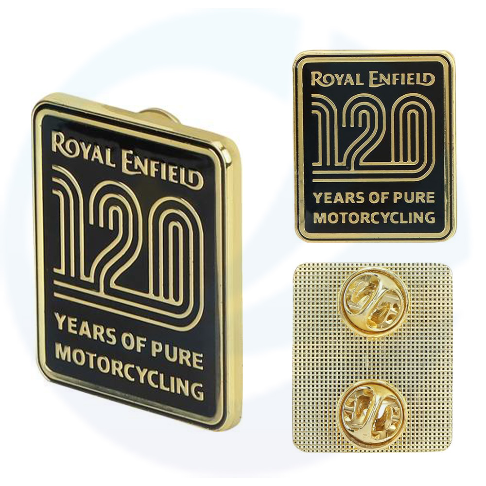 Custom Royal Enfield Motorcycle Biker 120 Jahre Lappelstifte Rollstift