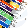 Werbe Sublimation Printing Polyester Lanyards Custom Logo Lanyard Neckriemen mit Clip