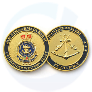 Malaysian Navy Western Flotte Hauptquartier Metal Challenge Coin