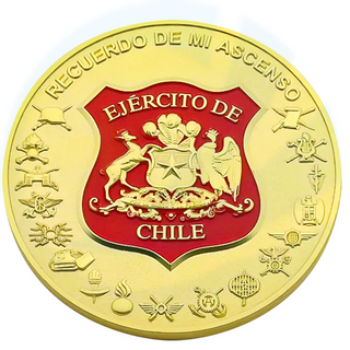Fabrik Großhandel Bulk Billig Custom Custom 3D Black Chile Coin Chilean Airforce Challenge Münzen