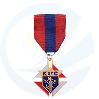 Custom Zink Alloy Philippine Mason Out Knights of Columbus Abzeichen Medaille 