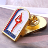 Kein MOQ Gold Plated Metal Brosche Pin Customized Hut Pin Weiche Emaille Sport Dance Graduation Emaille Pins Custom
