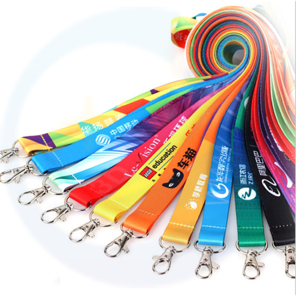 Werbemerkundet Polyester OEM/ODM Sublimation Printing Lanyard und ID -Abzeichenhalshalle Lanyards