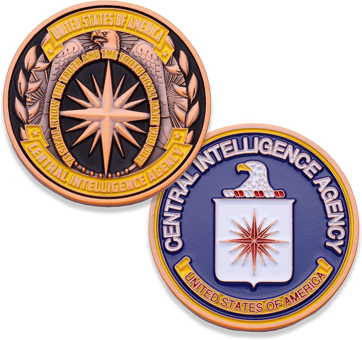 Custom USA Government Department Central Intelligence Agency Challenge Münzmetall CIA FBI DEA Challenge Coin