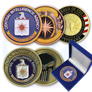 Custom USA Government Department Central Intelligence Agency Challenge Münzmetall CIA FBI DEA Challenge Coin