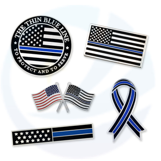 US Police Badge Revers Pin Cop Insignia dreidimensionale Mütze Metall -Lapper -Pin -Abzeichen Anbieter Großhandel Souvenir Revers Pin Badge Pilotflügel