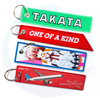 Werbemarke Sticked Logo Jet Pilot -Key -Tag -Produkte für Anime gewebte Label Stickerei Keychain Custom