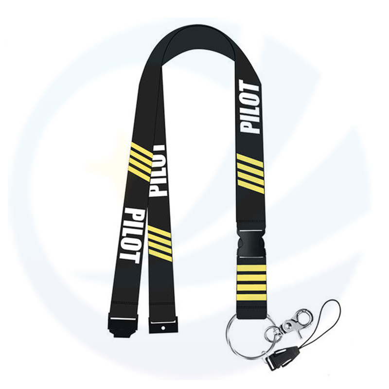 Seidenbildschirme Lanyards für Keys Neckriemen für Kartenabzeichen Fitnessstudio Schlüsselkette Lanyard für Pilot