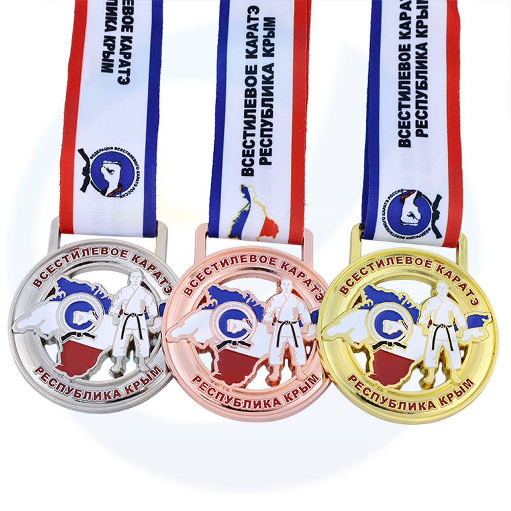 Hersteller kostenlos Design Custom Sports Metall Karate Taekwondo Kampfkunst Kung Fu BJJ Jiu Jitsu Judo Medaillen