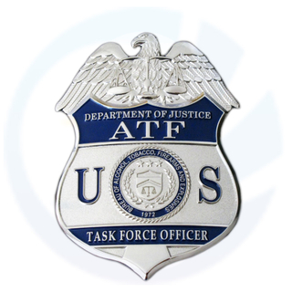 US ATF TFO Task Force Officer Badge Solid Copper Replica Film Requisiten