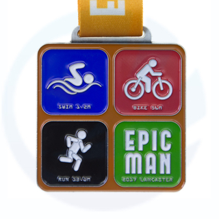 3D Metal Triathlon Finisher Game Marathon Running Sports Custom Medaille
