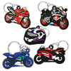 Puppe Anhänger Cartoon Animation Custom Logo Geschenk Motorrad doppelseitiger PVC-Schlüsselbund