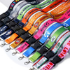 Großhandel benutzerdefinierte Sublimation Print ID -Kartenausweishalter Polyester Lanyard Schlüsselbund Lanyards mit Logo Custom