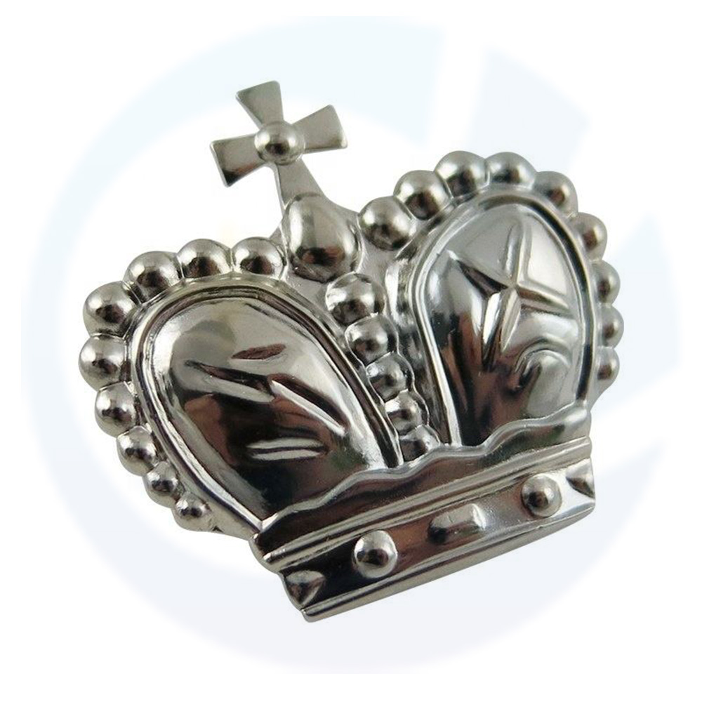 Wettbewerbsfähiger Preis Großhandel Emaille Custom Silver Blank Royal Crown Metal Badge Royal Revers Pin