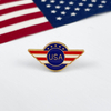 Modeschmuck Broschen USA Amerikanische Flagge Brosche Kristall Insektenbroche Pin Schmuckdesigner Custom Broschen für Frauen