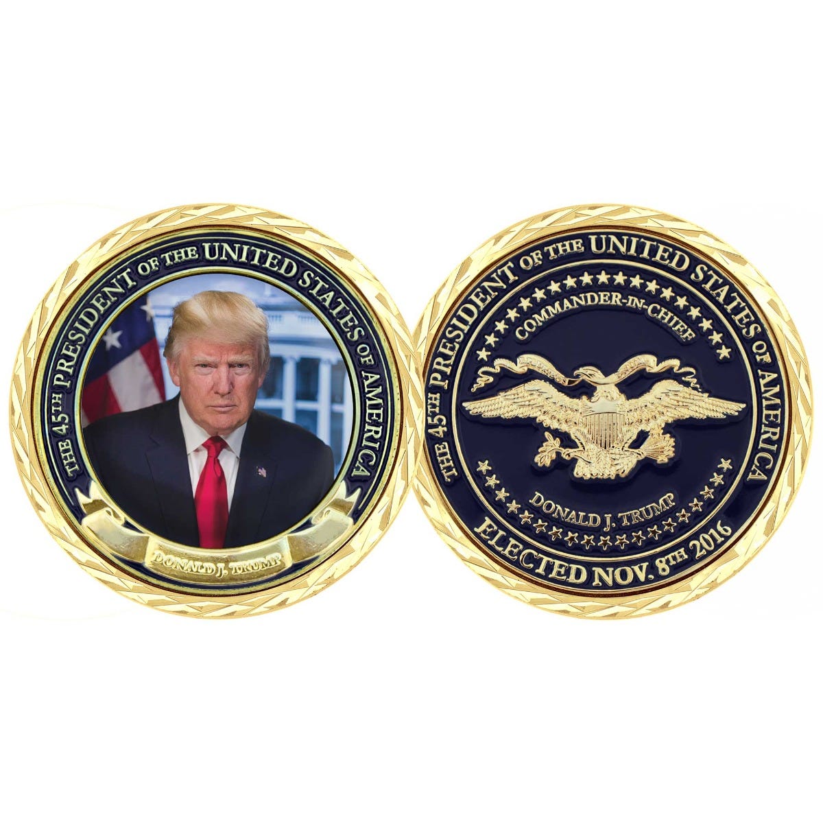 Custom -Wahlunterstützung Gegenstände machen Militärpräsident der Vereinigten Staaten gravierter Münzen Präsidentschaft einzigartige coole Herausforderung Coin