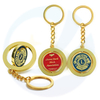 Spinning Key Chain Personisado Design Gold Soft Emaille Keychain Spinner Reverse Custom Lion Club 3D -Logo Buchstabe Zink Alloy Metal Keyring