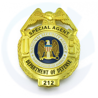 US DOD Department of Defense Special Agent Badge Replica Film Requisiten mit Nr. 212