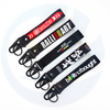 Großhandelspezifische Logo -Werbeschlüsselkainer Carabiner Polyester Schlüsselketten Personalisierte Schlüsselbund -Handgelenk Lanyard Schlüsselbund