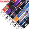 Werbe Sublimation Printing Polyester Lanyards Custom Logo Lanyard Neckriemen mit Clip