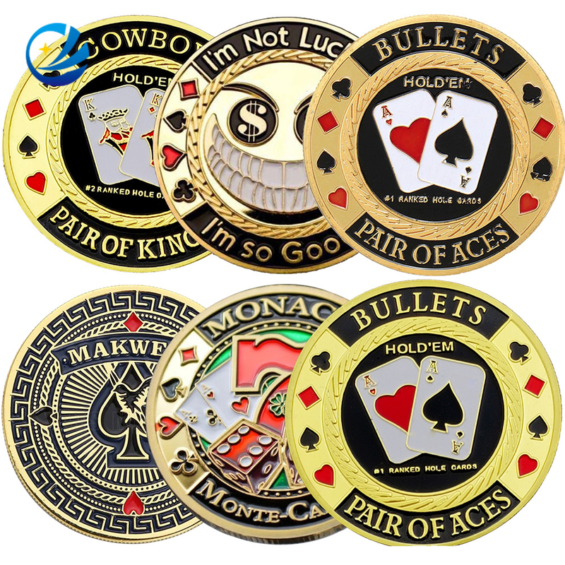 Custom Design Soft Emaille Double Sides 3D Round Collekible Poken Poker Coin, Fabrik Großhandel Spiele Token Münze