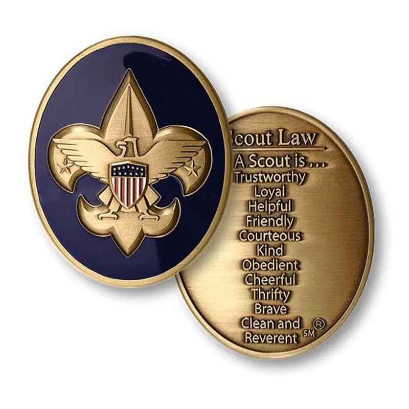 Custom Challenge Metal American Eagle Boy Scout Distinguished Eagle Münzen