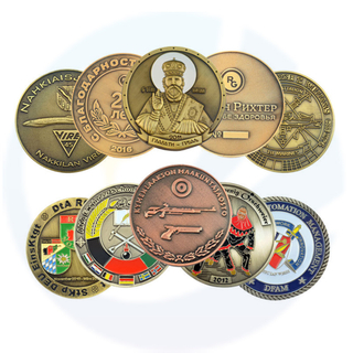Promotion Metall Antique Gold Challenge Messing Coin Schwarzes benutzerdefiniertes Logo Altes Metall Stempeln alte griechische Münzen