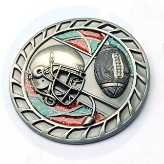 Custom Logo Metal Crafts Hochwertige Emaille 3D Design Sport Sport USA Fußball Rugby Challenge Coin als Souvenir