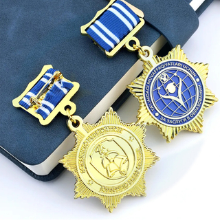 Hersteller Custom Medalla Medallion Metallmedaille Ribbonabzeichen 3D -Aktivitätsmedaillen und Preismedaille der Ehrenmedaille
