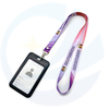 Lanyards mit Logo Custom Dye Sublimation Polyester Pink Lanyards ID -Abzeichenhalter mit Logo Custom