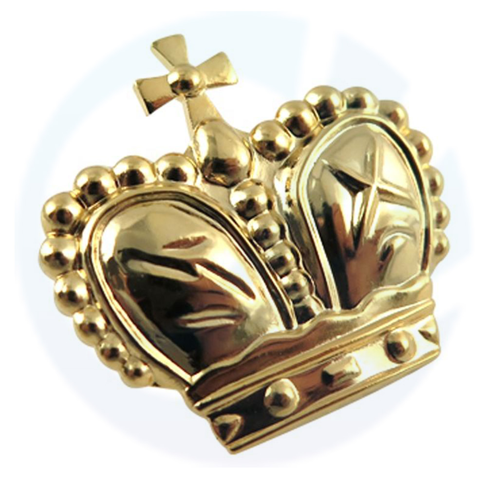 Wettbewerbsfähiger Preis Großhandel Emaille Custom Silver Blank Royal Crown Metal Badge Royal Revers Pin