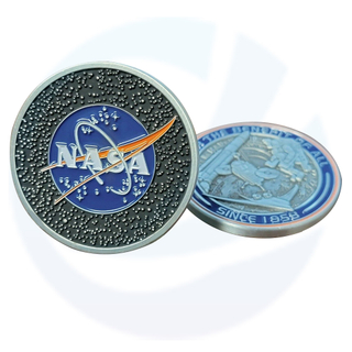 Custom hochwertiges heißes Verkauf von NASA Logo Goddard Space Flight Center Top -Qualität Metallkunsthandwerk Epoxidgold geplattet Honor Space Force Challenge Münze