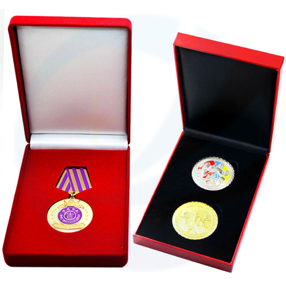 Fabrik Großhandel Custom Metal Award Medaillion Ehrenmedaille mit Box