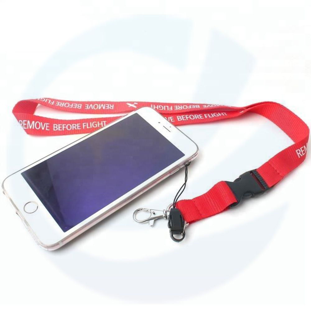 Hochwertiger Breakaway -Siebdruck -Drucklogo Polyester Airbus Lanyards für Mobiltelefon