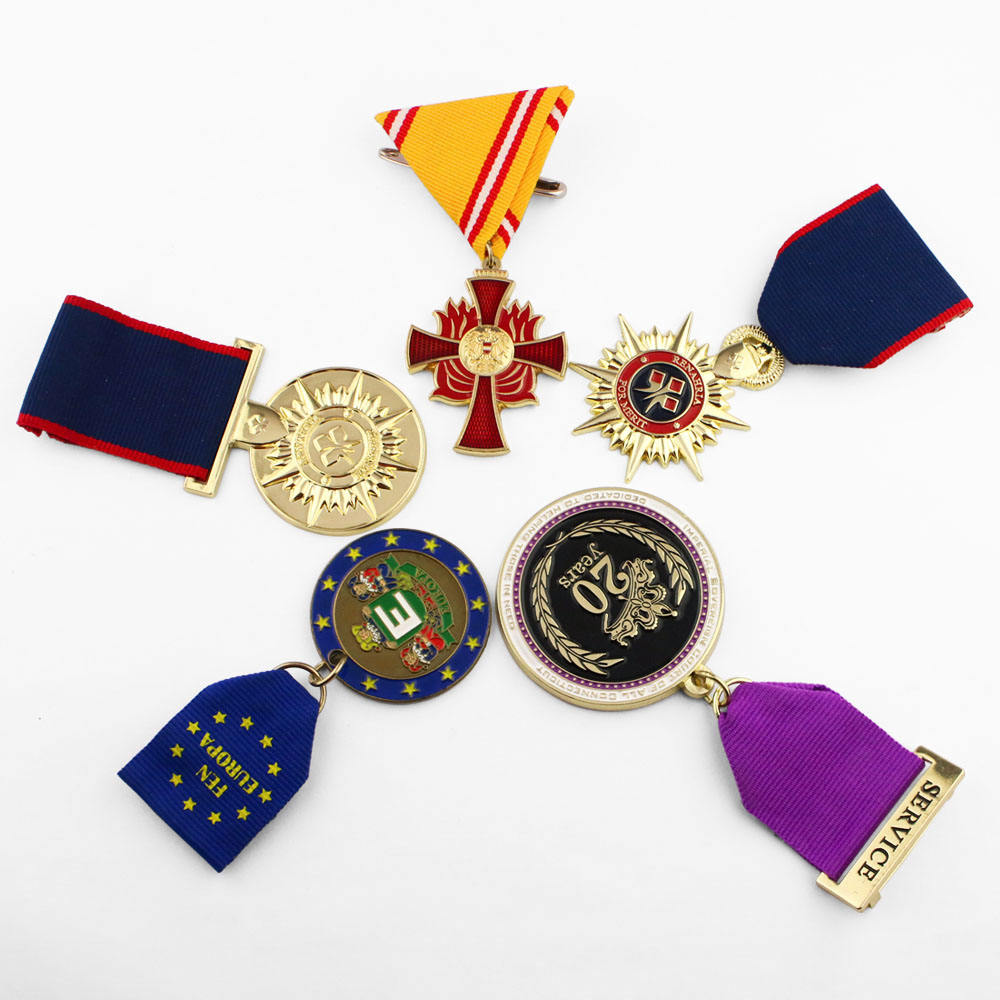 Fabrik Großhandel billige Wettbewerbsmedaillon US Honor -Medaille mit kurzer Bandbar