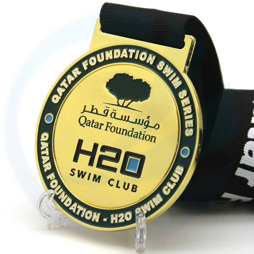 Saudi -Katar Schwimmclub Wasserressourcen Wohltätigkeitsorganisation Schwimmwettbewerbsmedaille