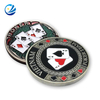 Custom Design Soft Emaille Double Sides 3D Round Collekible Poken Poker Coin, Fabrik Großhandel Spiele Token Münze