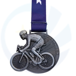 Hersteller Custom Triathlon Running Marathon Fußballfahrrad 3D -Medaillen Emaille Metall mit Lanyards Sports Award Medal